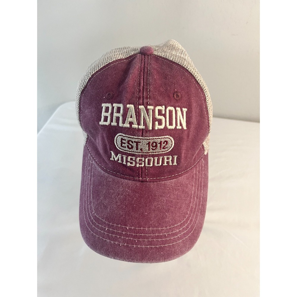 Branson Missouri Trucker Strapback Hat Cap Black Magenta